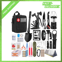 171PCS Survival First Aid Kit with Emergency Gear, MOLLE Nylon Bag for Outdoor