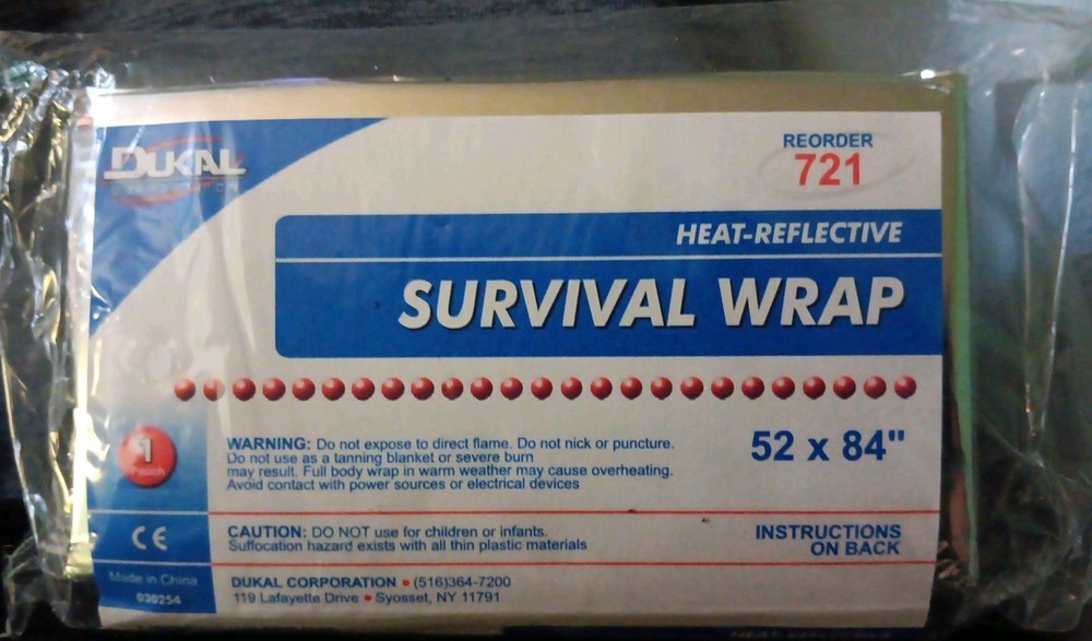 Dukal Heat Reflective Survival Wrap 52″×84″