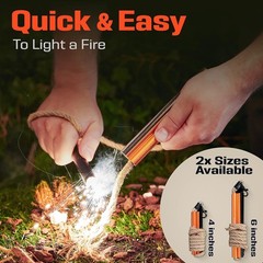 Fire Starter Survival Tool – All-in-One Flint and Steel Fire Starter Kit – Fe…