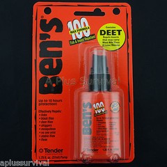 Ben’s Tick & Insect Repellent Pocket Spray 100% Deet Camping Hunting Mosquito