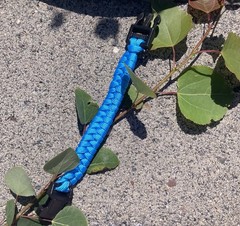 550 Paracord Bracelet, S (4.5”-7”) Hand crafted blue fishtail design