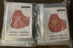Emergency Mylar Thermal Blanket-sHowTime- 130x210cm 12pack