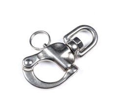 Swivel Eye Snap Shackle Quick Release Bail Rigging Sailing Boat Marine Stainl…