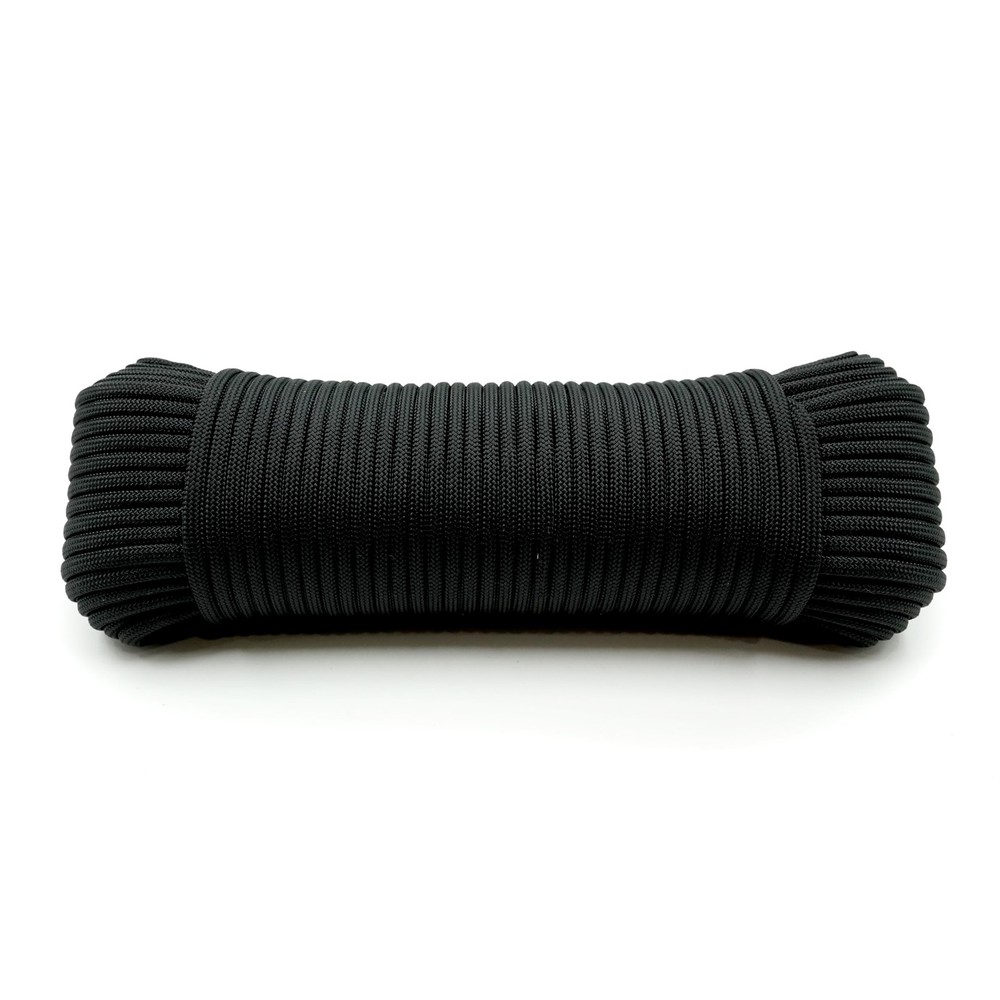 Paracord Type III High Tensile Reflective Tactical Rope Black 98 Ft