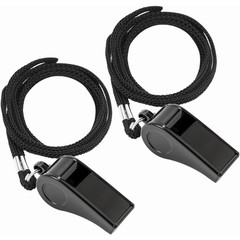 2PCS Sports Whistles with Lanyard Loud Crisp Sound for Coaches Referees