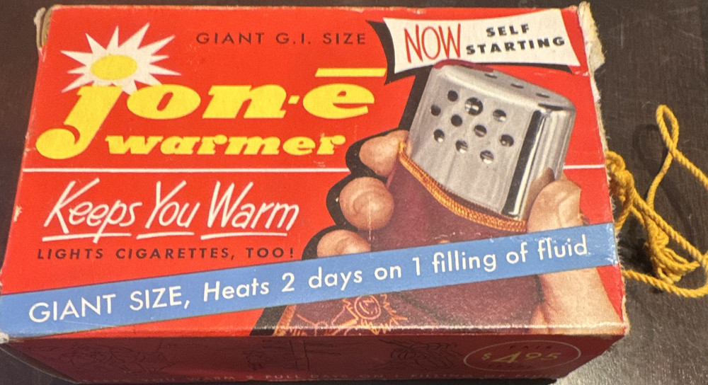 Vintage Jon-e Giant Size Self Starting Catalytic Hand Warmer