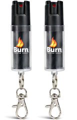 2 Burn Pepper Spray .50oz Self Defense Keychain Security Protection Safety Lock