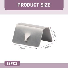 Fiknonk Car Wind Deflector Buckles 12 PCS Silver