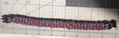 Paracord Bracelet Red White Blue Cord With Black Buckle