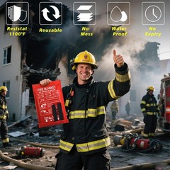 40″x40″ Fire Blanket for Home/Kitchen, Quick-Pull, No Mess