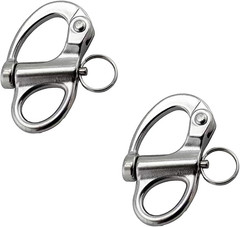 2 PCS Shackle Quick Release Clip Stainless Steel Marine 316 Snap Sailboat Boat