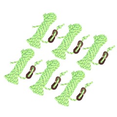6 Pack Reflective Rope Buckle Camping Tent Guy Ropes Windproof String