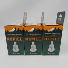 Repel Mosquito Repellent No Scent Refill 40 Hour Use with Realm Lot of 3