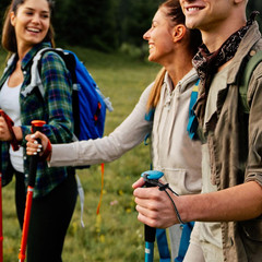 4Pcs Climbing Stick Holder, Hiking Trekking Pole Backpack Bungee Straps, Adjusta