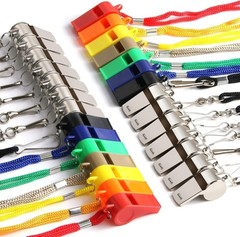 28 Pack Whistle, Coach Whistle with Lanyard Sports Whistles Loud Crisp Sound …