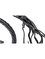 Biker Whip 42″ Motorcycle Get Back Whip, Handlebar Accessories for black