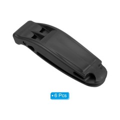 6pcs Emergency Whistles, Safety Whistle with Lanyard for Kayaking, Black
