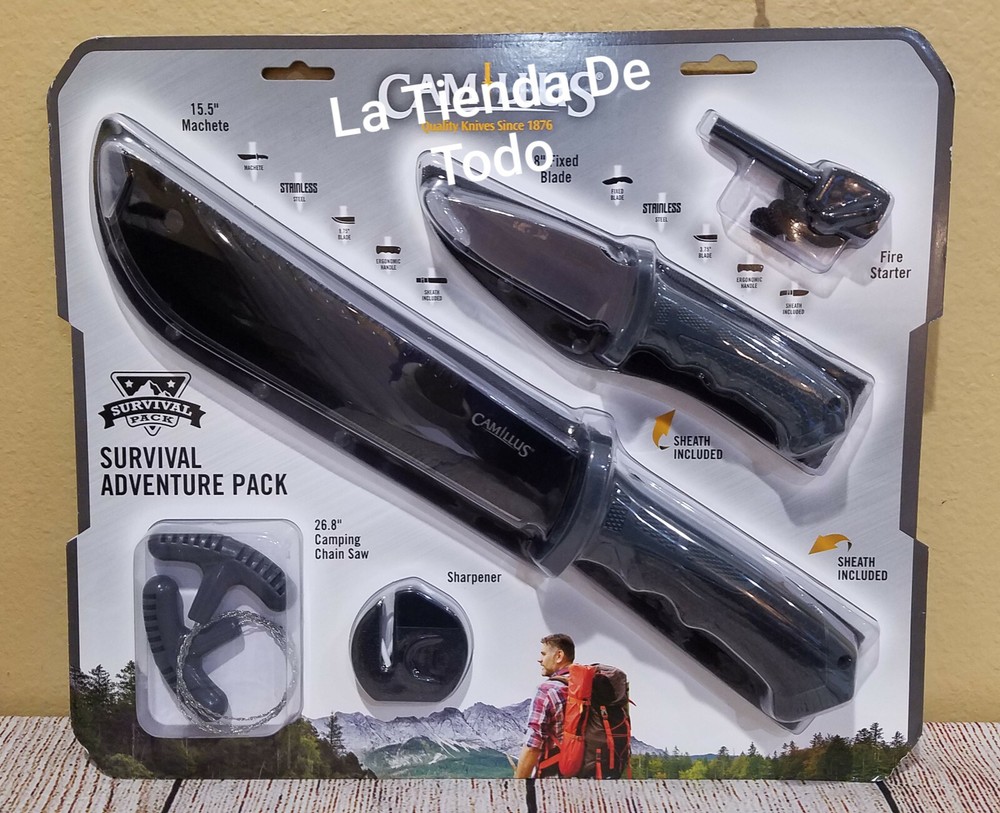 SURVIVALIST SURVIVAL OUTDOOR TOOL 5 PC MACHETE PACK FOR CAMILLUS USERS READ