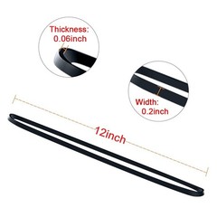 AMUU Rubber Bands Garbage Can Black 12inch Large 35 Black-35 Pieces