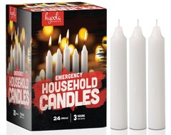 Hyoola Emergency Candles, White Short Tapers, Unscented Emergency Candle for Hom