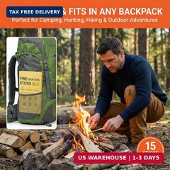Natural Fire Starter Sticks: Quick Start Fire Starters for Grills Campfires Indo