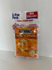 HotHands Disposable Hand Warmers 2-Pair Pack Long-Lasting Natural Heat 10 Hours