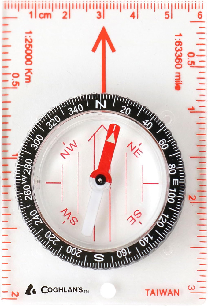Compass – for Hiking, Camping, Survival & Orienteering – Map, Deluxe Map, Lensat
