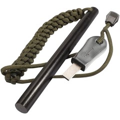 1/2 x 6 Inch Survival Drilled Flint Steel Fire Starter Ferrocerium Rod Kit
