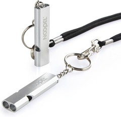 Compact Aluminum Emergency Whistle 2 Pack Lightweight for Outdoor Activities