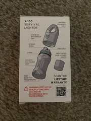 TACTICA X.100 COMPACT GRAY WATERPROOF REFILLABLE SURVIVAL LIGHTER NEW
