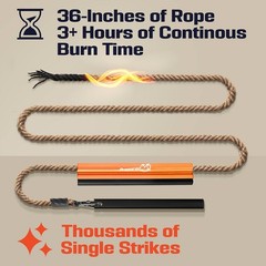 All-in-One Flint Steel Fire Starter Kit – Ferro Rod, Waterproof Tinder Wick Rope