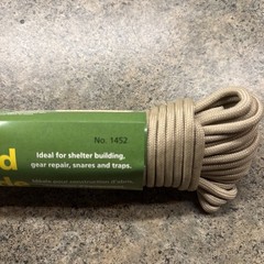 50’ Paracord, tan 100% Nylon 2 Ply 7 Strand Cord Load Rating: 100 Lb Camping