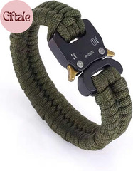 Paracord Bracelet Buckles 2 Pack Metal Side Quick Release Tactical Belt Buckle D
