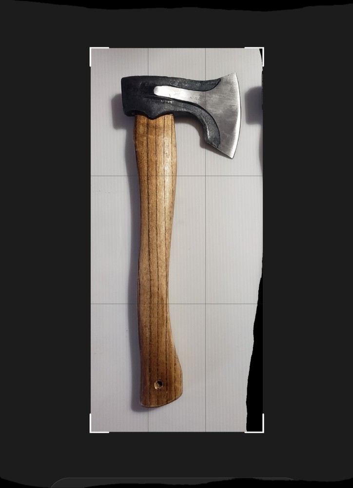 13.3″ VIKING BUSHCRAFT CAMPING SURVIVAL AXE, HIGH MANGANESE FORGED STEEL BLADE