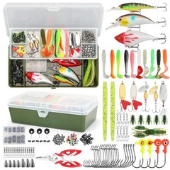 TCMBY 236Pcs Fishing Lures Tackle Box with Included, Various