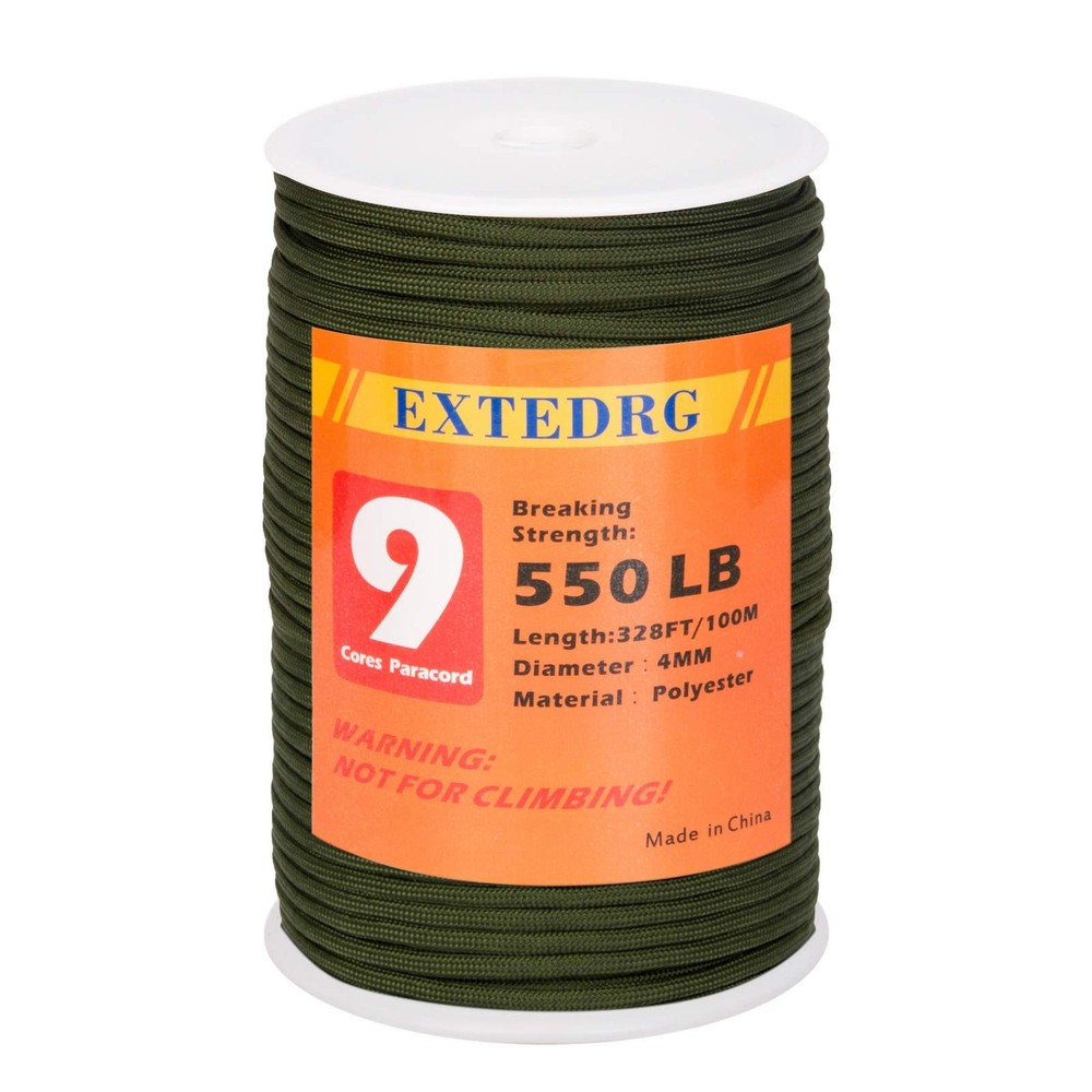550 Paracord 9-Strand 4mm Rope 100M Cord Outdoor Survival Hiking Camping Hunt…