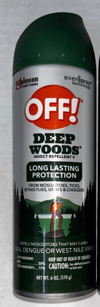 OFF! Deep Woods Mosquito Repellent Bug Spray 6 oz LONG-LASTING ZIKA, DENGE, NILE