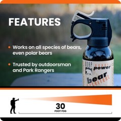 UDAP #12 Bear Spray 7.9oz Range up to 30 feet! Pepper Power® OC Spray