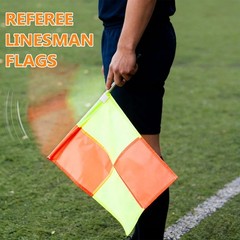 Soccer Referee Kit Included 2 Pcs Checkered Linesman Soccer Flags, Red Yellow…