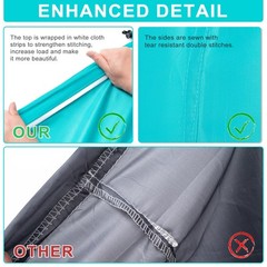 2 Pack XL Travel Laundry Bag, Machine Washable 24″x36″ |2 Pack, Blue+Grey