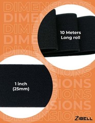 Elastic Bands for Sewing White 1 Inch Wide (25mm) 11 1 Inch, Black,