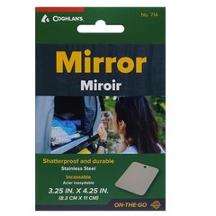 Coghlan’s Stainless Steel Mirror, Unbreakable for Travel, Camping, Hiking, Pack