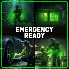 Partysticks Emergency Glow Sticks – 12 Ultra Bright Individually Wrapped Militar