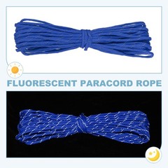 Reflective Fluorescent Paracord Rope 4mm 49 ft for Camping (Sapphire Blue)