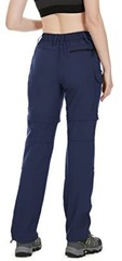 Women’s-Hiking-Pants Convertible-Zip-Off-Quick-Dry-Pants for Cargo, Small Navy
