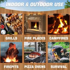 130 Pcs Natural Fire Starters for Fireplace, BBQ, Fire Pit, Smoker & Grill