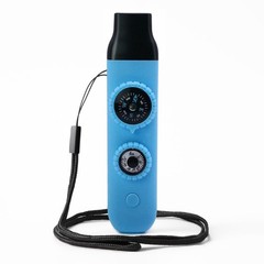 Survival Safety Whistle with Lanyard, Compass, Thermometer for Outdoor Sports
