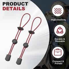 Climbing Stick Holder, Backpack Hiking Pole Ropes 8 Inch & 6 Pcs & Red