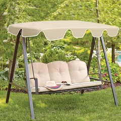 Aesthetic Replacement Cover for Garden Swing Chairs in Beige with UV Protection