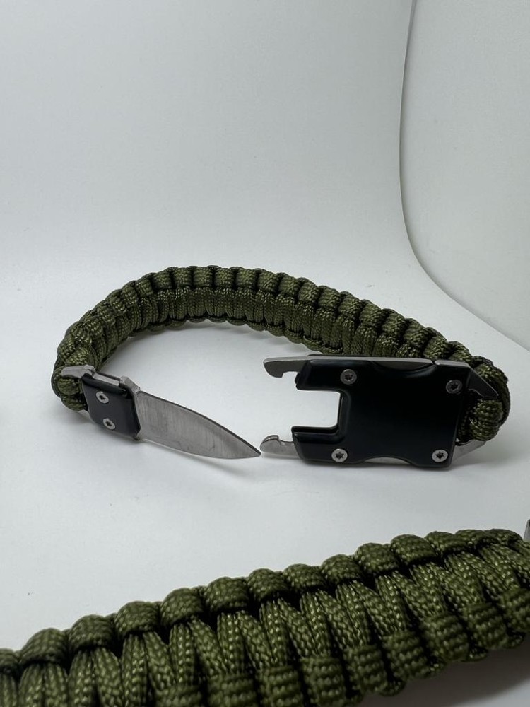 Pack x3 Multifunctional Survival Bracelet with Rope Knife for Camping